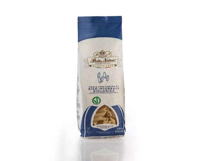 Penne au riz complet bio sans gluten