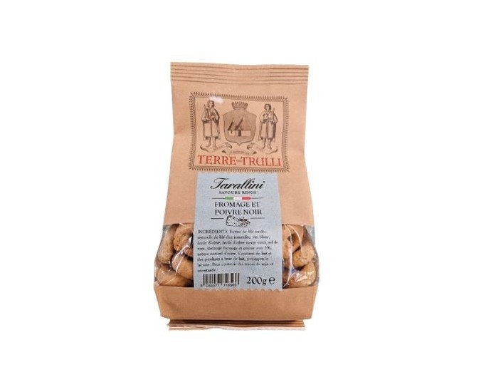 Taralli fromage et poivre noir 200gr Taralli fromage et poivre noir 200gr